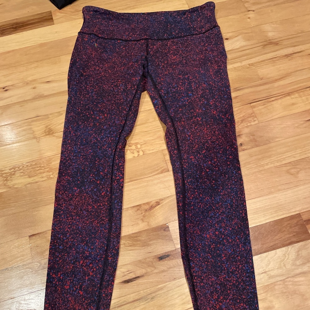 Lululemon Wunder Train patterned leggings Size 8